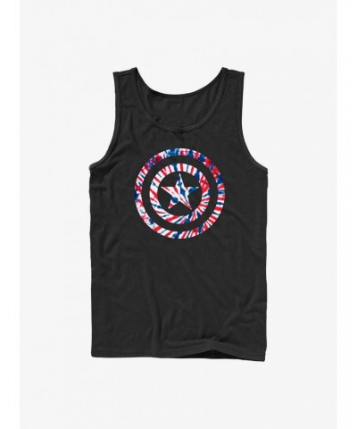 Marvel Captain America Tie-Dye Shield Tank $9.96 Tanks