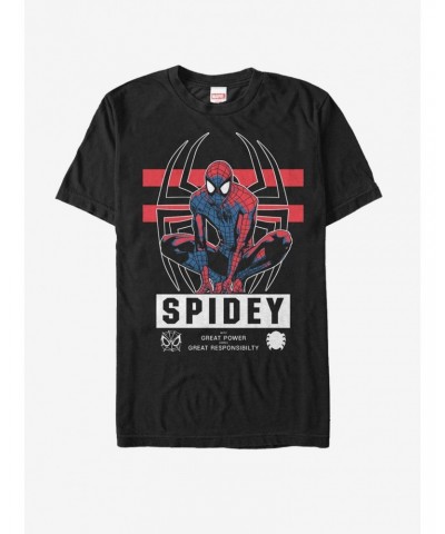 Marvel Spider-Man Spidey Great Responsibility T-Shirt $7.89 T-Shirts