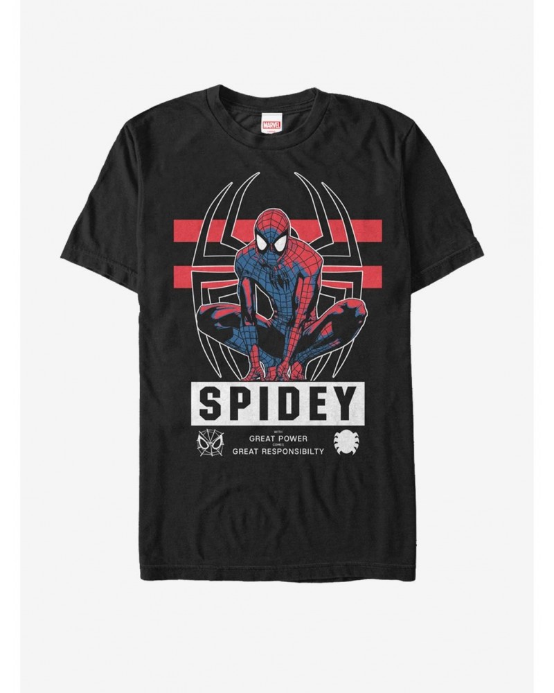 Marvel Spider-Man Spidey Great Responsibility T-Shirt $7.89 T-Shirts