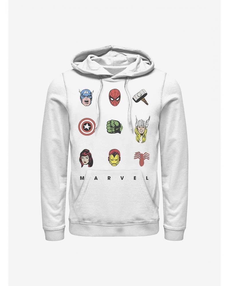 Marvel Avengers Retro Icons Hoodie $18.41 Hoodies