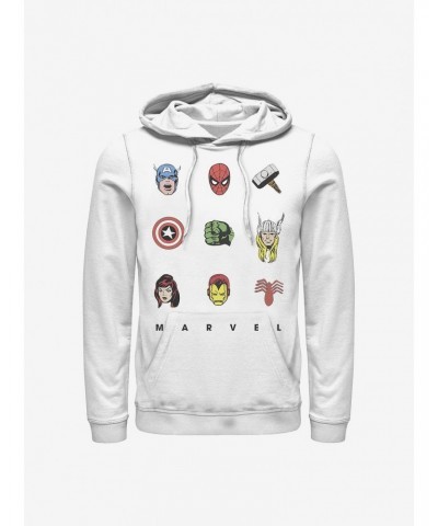 Marvel Avengers Retro Icons Hoodie $18.41 Hoodies