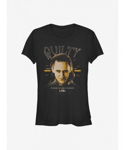 Marvel Loki Charged Guilty Girls T-Shirt $12.45 T-Shirts