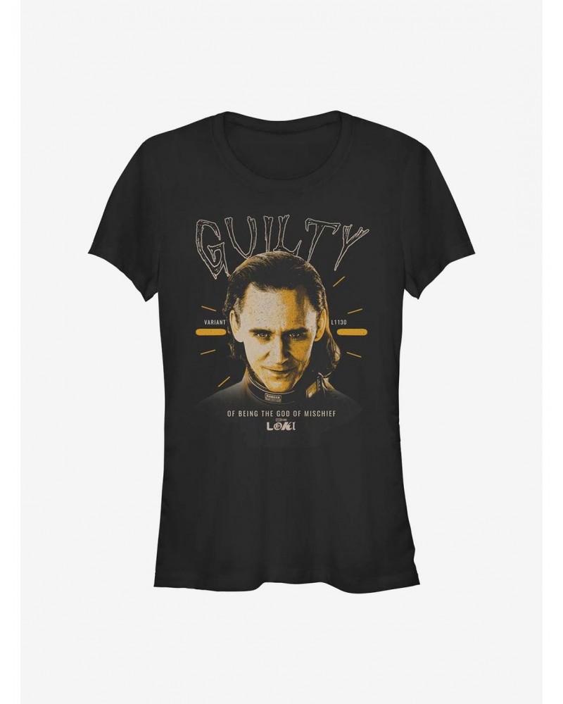 Marvel Loki Charged Guilty Girls T-Shirt $12.45 T-Shirts