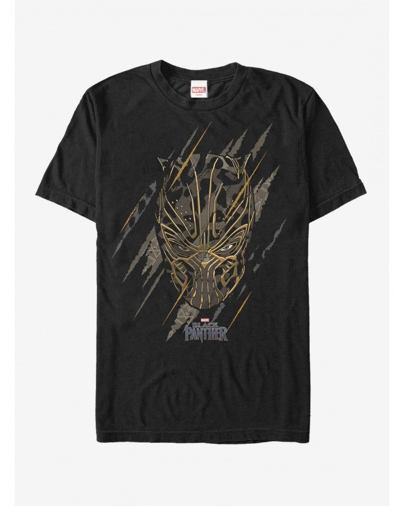 Marvel Black Panther 2018 Jaguar Scratch Print T-Shirt $11.47 T-Shirts