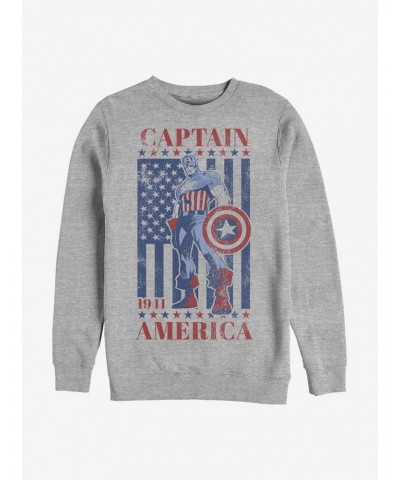 Marvel Captain America Captain 'Merica Crew Sweatshirt $12.55 Sweatshirts