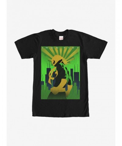 Marvel Iron Fist Skyline T-Shirt $10.28 T-Shirts
