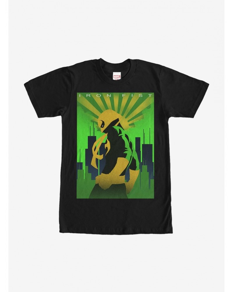 Marvel Iron Fist Skyline T-Shirt $10.28 T-Shirts