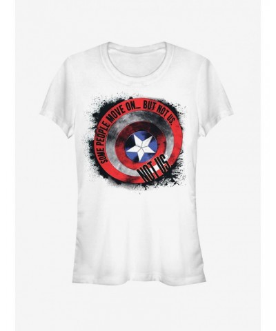 Marvel Avengers: Endgame Captain America Shield Girls White T-Shirt $10.96 T-Shirts