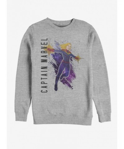 Marvel Avengers: Endgame Captain Marvel Painted Sweatshirt $12.55 Sweatshirts