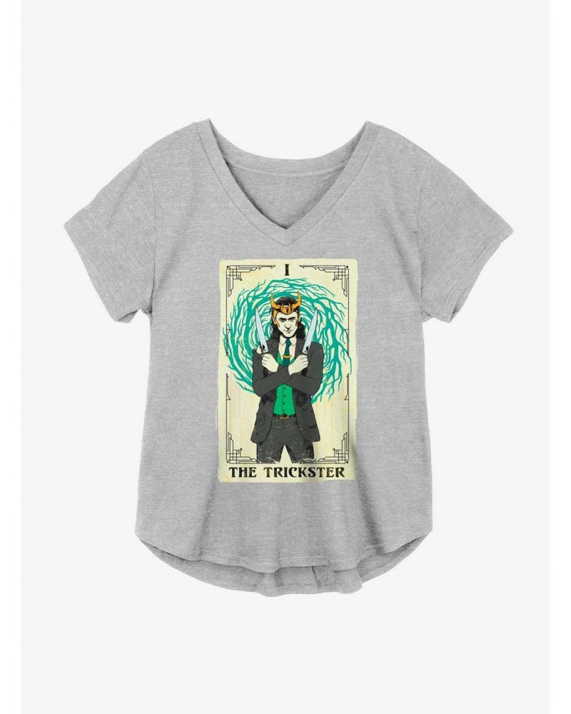 Marvel Loki The Trickster Tarot Variant Girls Plus Size T-Shirt $13.58 T-Shirts