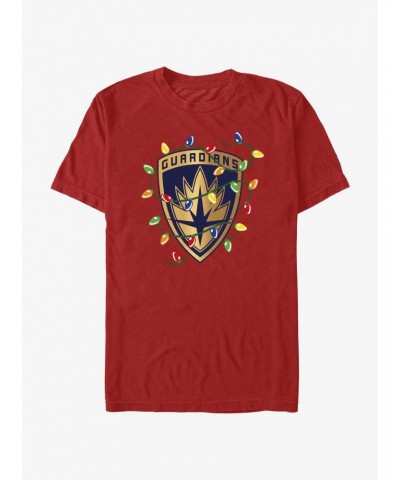 Marvel Guardians of the Galaxy Christmas Lights Badge T-Shirt $9.32 T-Shirts