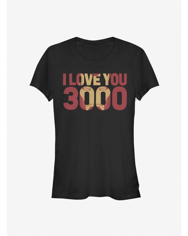 Marvel Avengers: Endgame Iron Man I Love You 3000 Girls T-Shirt $10.71 T-Shirts