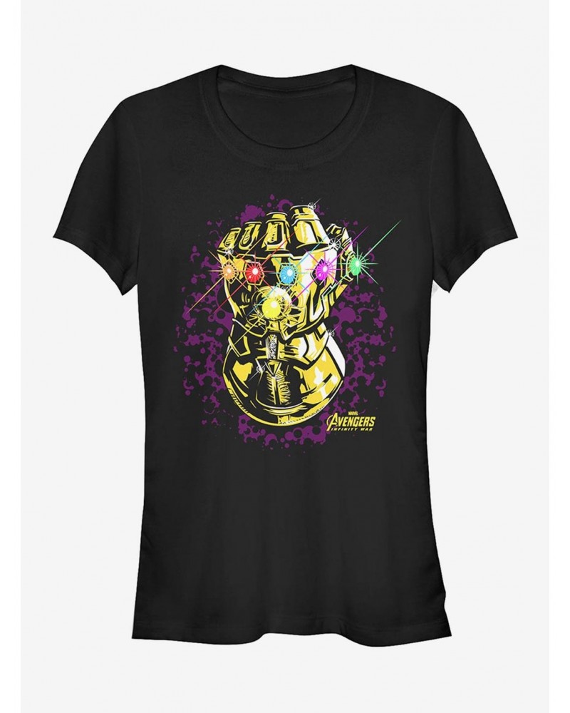 Marvel Avengers: Infinity War Gauntlet Sparkle Girls T-Shirt $10.46 T-Shirts