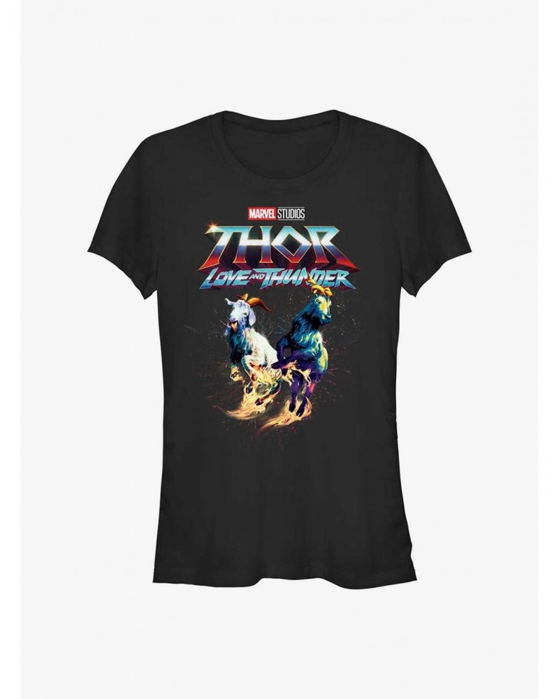 Marvel Thor: Love and Thunder Fire Goats Girls T-Shirt $10.21 T-Shirts