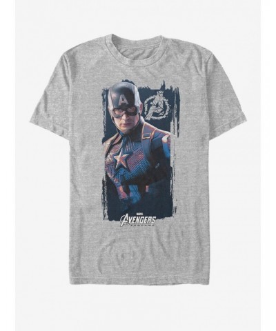 Marvel Avengers: Endgame Captain America Banner T-Shirt $11.23 T-Shirts
