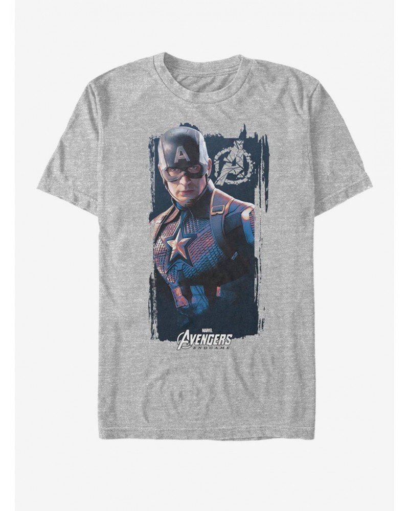 Marvel Avengers: Endgame Captain America Banner T-Shirt $11.23 T-Shirts