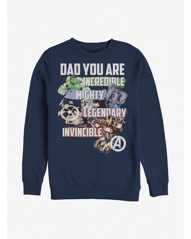 Marvel Avengers Dad You Are Crew Sweatshirt $16.97 Sweatshirts