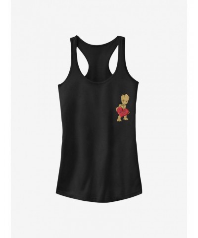 Marvel Guardians Of The Galaxy Groot Heart Girls Tank $10.46 Tanks