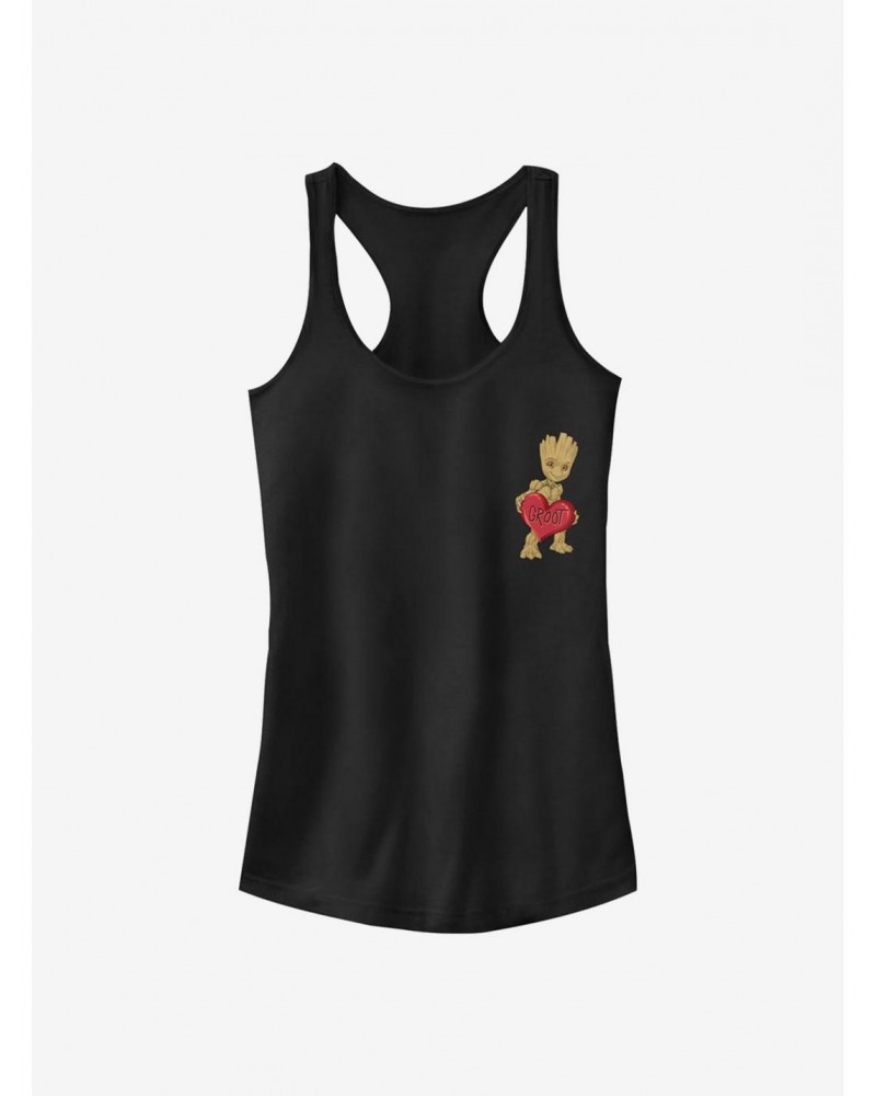 Marvel Guardians Of The Galaxy Groot Heart Girls Tank $10.46 Tanks