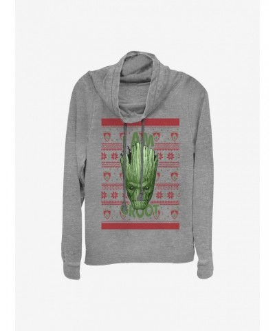 Marvel Guardians Of The Galaxy Groot Christmas Cowl Neck Long-Sleeve Girls To $19.31 Merchandises