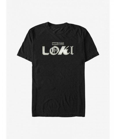 Marvel Loki Logo Film Grain T-Shirt $9.32 T-Shirts