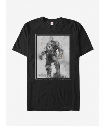 Marvel Avengers: Infinity War Thanos Grayscale T-Shirt $10.28 T-Shirts