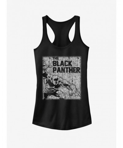 Marvel Black Panther Chalk Print Girls Tank $9.46 Tanks