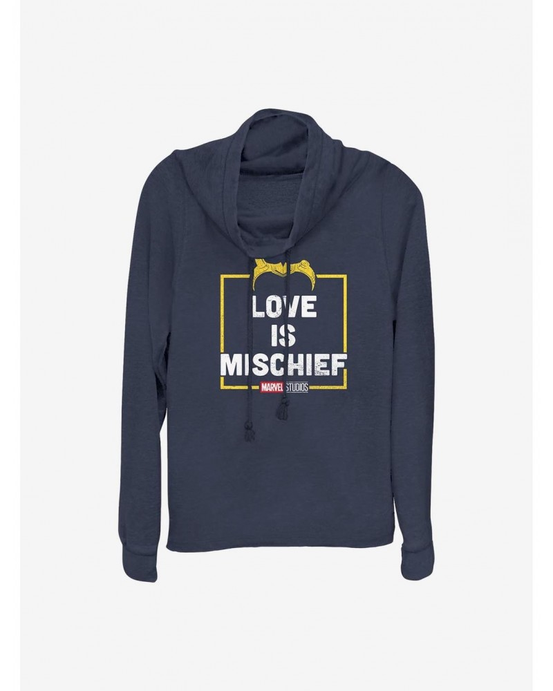 Marvel Loki Love Is Mischief Cowlneck Long-Sleeve Girls Top $21.55 Tops