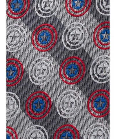 Marvel Captain America Shields Grey Stripe Men's Tie $12.06 Ties