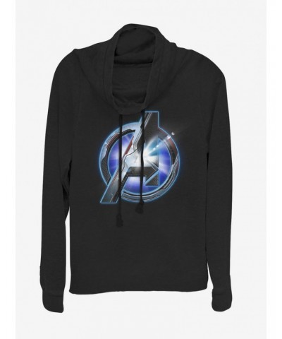 Marvel Avengers: Endgame Logo Shine Cowlneck Long-Sleeve Girls Top $16.61 Tops