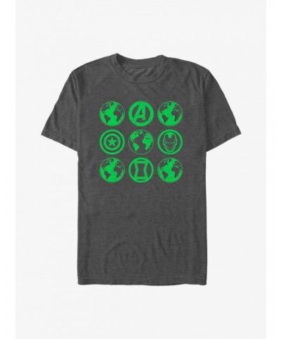 Marvel Avengers Earth Day Green Globes T-Shirt $7.89 T-Shirts