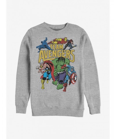 Marvel Avengers Team Avengers Assemble Crew Sweatshirt $12.18 Sweatshirts