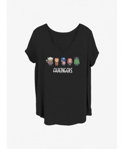 Marvel The Avengers Doodle Avengers Girls T-Shirt Plus Size $14.45 T-Shirts