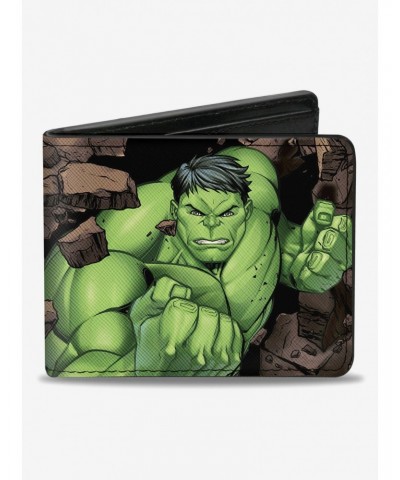 Marvel Hulk Breaking Rocks Bifold Wallet $8.78 Wallets