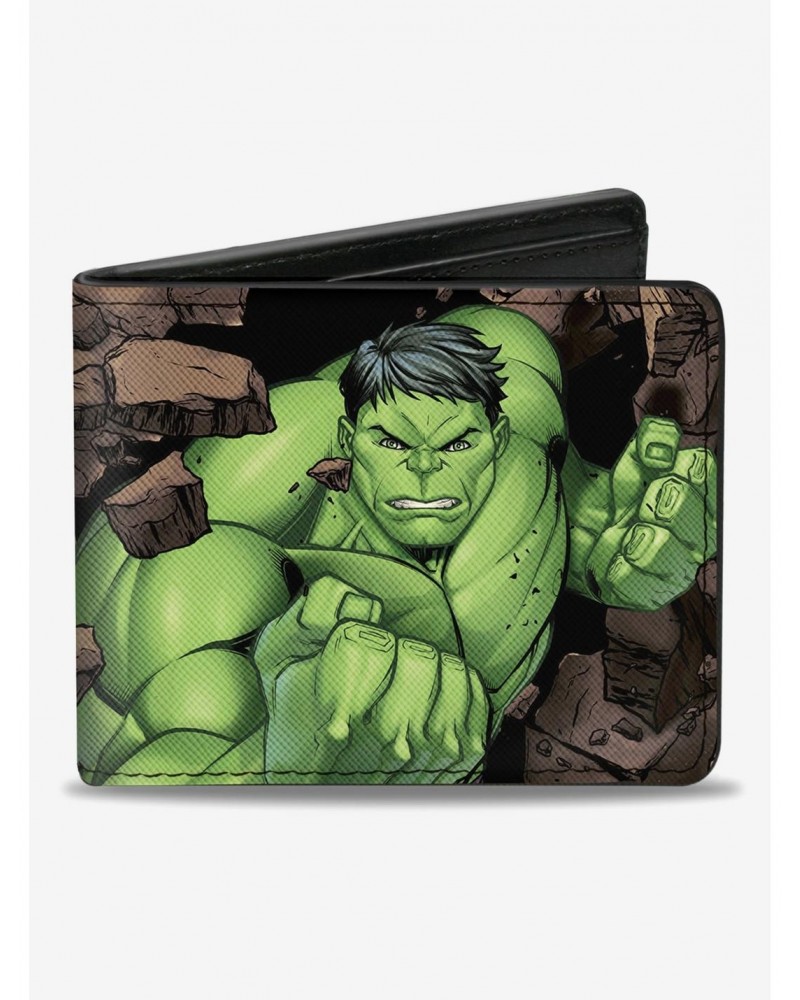 Marvel Hulk Breaking Rocks Bifold Wallet $8.78 Wallets