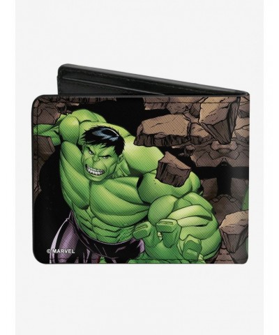 Marvel Hulk Breaking Rocks Bifold Wallet $8.78 Wallets