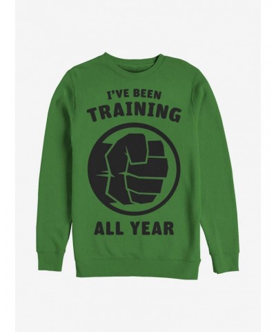 Marvel Hulk Training All Year Crew Sweatshirt $15.87 Sweatshirts
