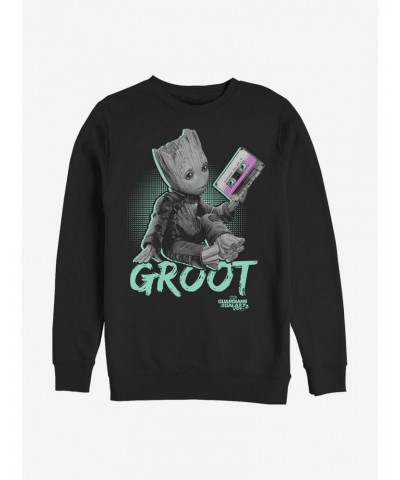 Marvel Guardians Of The Galaxy Neon Baby Groot Crew Sweatshirt $14.02 Sweatshirts