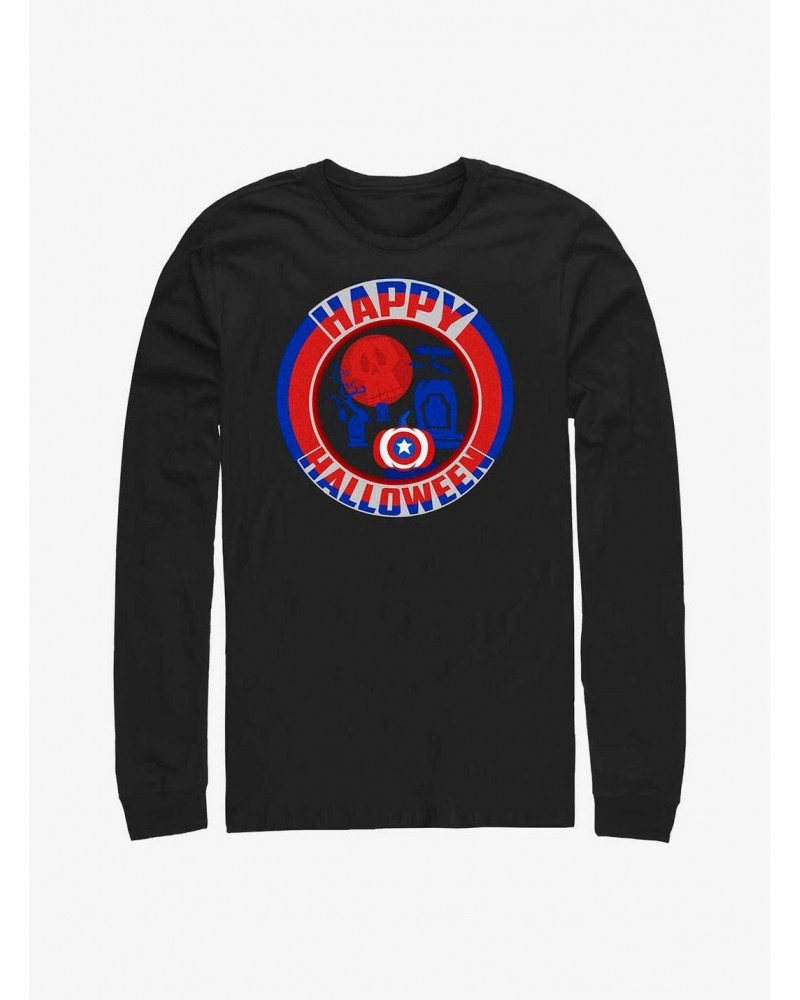 Marvel Captain America Happy Halloween Long-Sleeve T-Shirt $16.45 T-Shirts