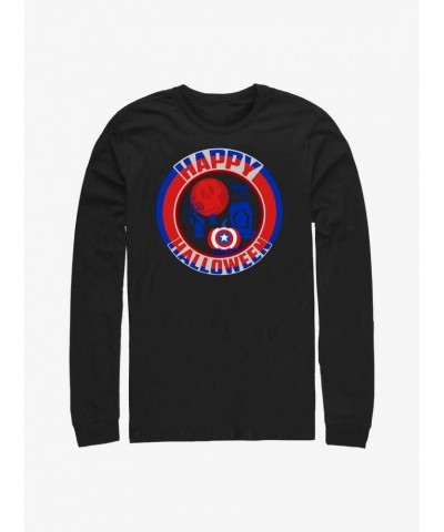 Marvel Captain America Happy Halloween Long-Sleeve T-Shirt $16.45 T-Shirts