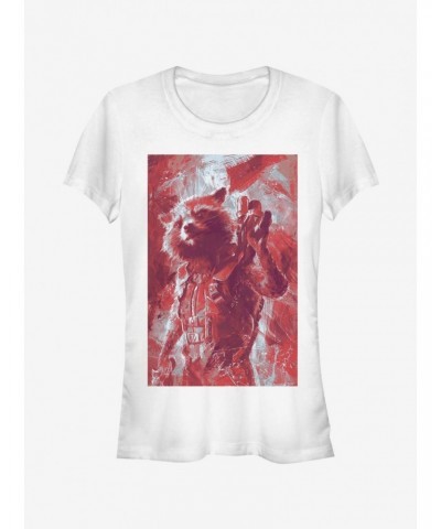 Marvel Avengers: Endgame Rocket Painted Girls T-Shirt $10.21 T-Shirts