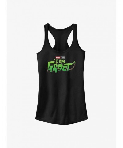 Marvel Guardians Of The Galaxy I Am Groot Logo Girls Tank $8.22 Tanks