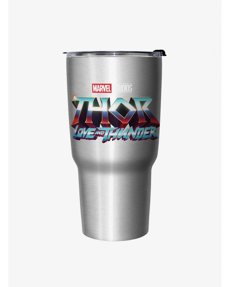 Marvel Thor: Love and Thunder Logo Travel Mug $14.05 Mugs