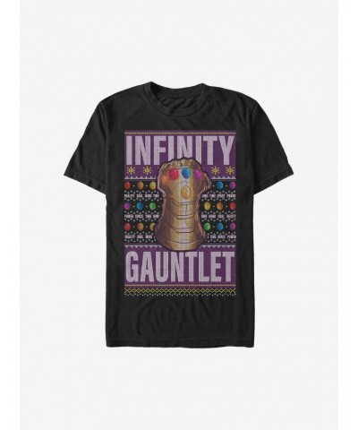 Marvel Avengers Gauntlet Christmas Pattern T-Shirt $7.41 T-Shirts