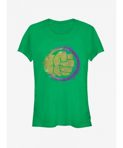 Marvel Avengers: Endgame Hulk Spray Logo Girls Kelly Green T-Shirt $7.97 T-Shirts