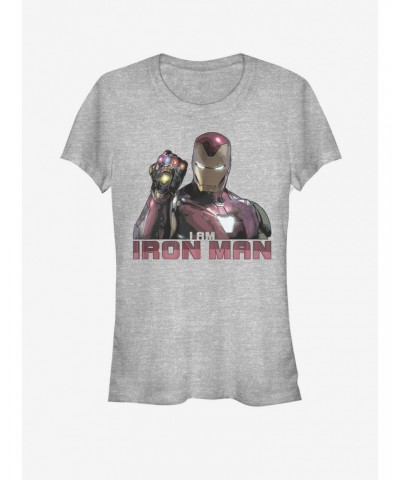 Marvel Avengers: Endgame Iron Man Stones Girls T-Shirt $8.96 T-Shirts