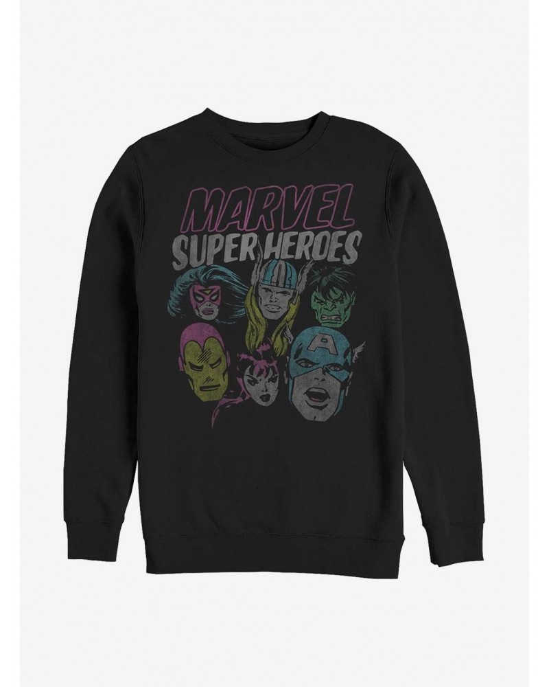 Marvel Avengers Grunge Heroes Sweatshirt $15.13 Sweatshirts