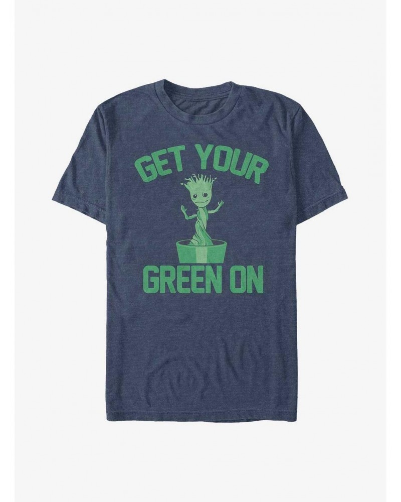 Marvel Guardians of the Galaxy Earth Day Green Groot T-Shirt $11.71 T-Shirts