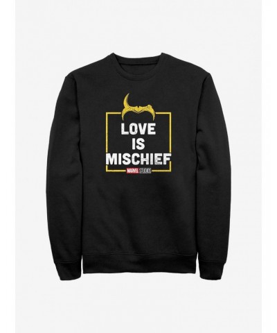 Marvel Loki Love Is Mischief Crew Sweatshirt $14.39 Sweatshirts