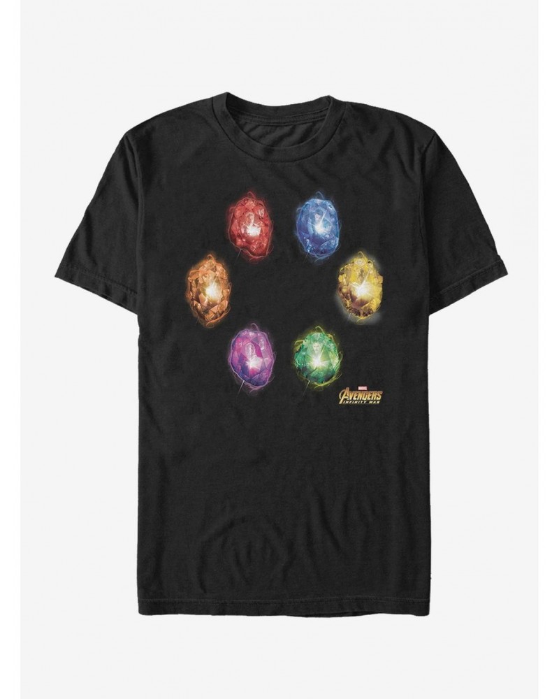 Marvel Avengers: Infinity War Six Infinity Stones T-Shirt $7.41 T-Shirts